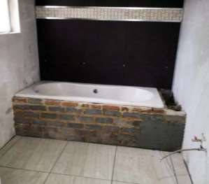 Bath during renovation